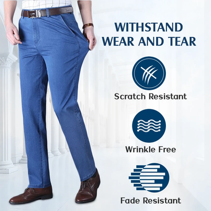 Men’s Classic Straight-Fit Stretch Jeans
