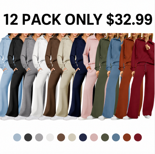 🔥Balck Friday 12 Packs Only $32.99 Women's Two-Piece Athletic Set