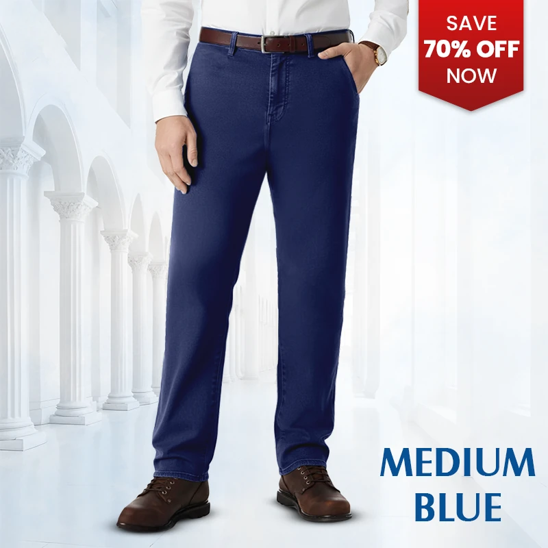 Men’s Classic Straight-Fit Stretch Jeans