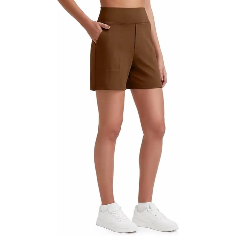 Women's Athletic Shorts High Waisted Running Yoga Shorts Summer Casual Burmuda Shorts with Pockets Activewear