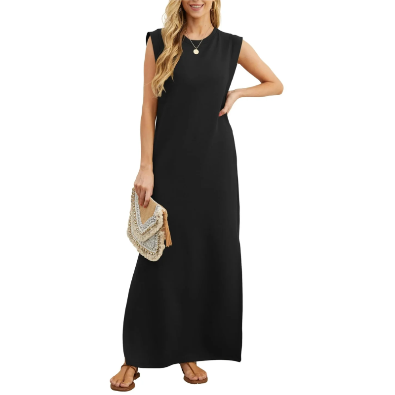 Women's Casual Loose Split Wrinkle-Free Maxi Dress