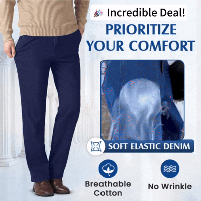 Men’s Classic Straight-Fit Stretch Jeans