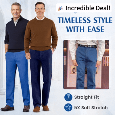Men’s Classic Straight-Fit Stretch Jeans