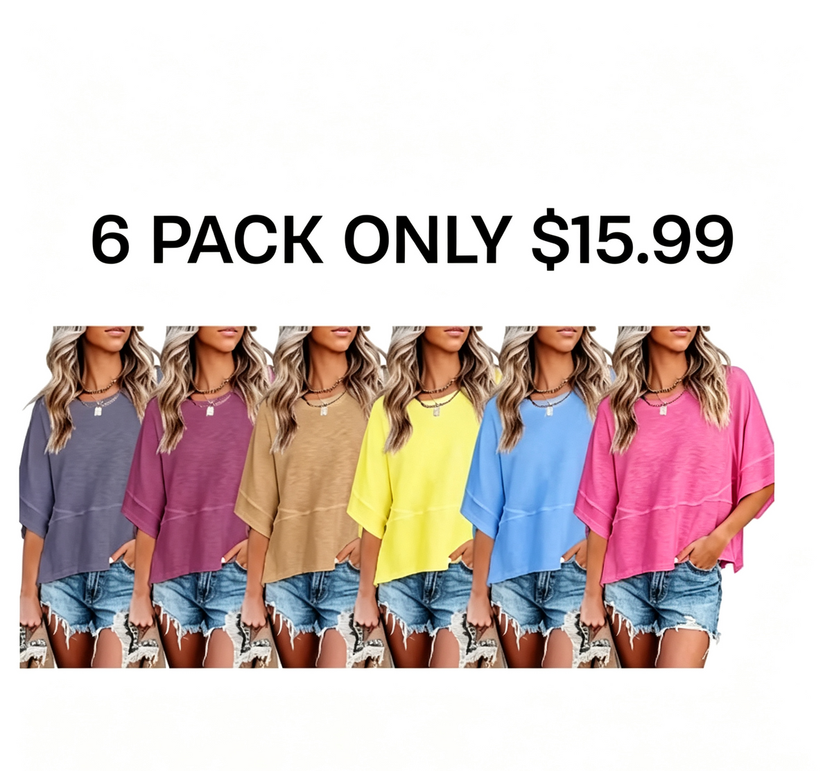 🌸Women's Crewneck Batwing Half Sleeve Top