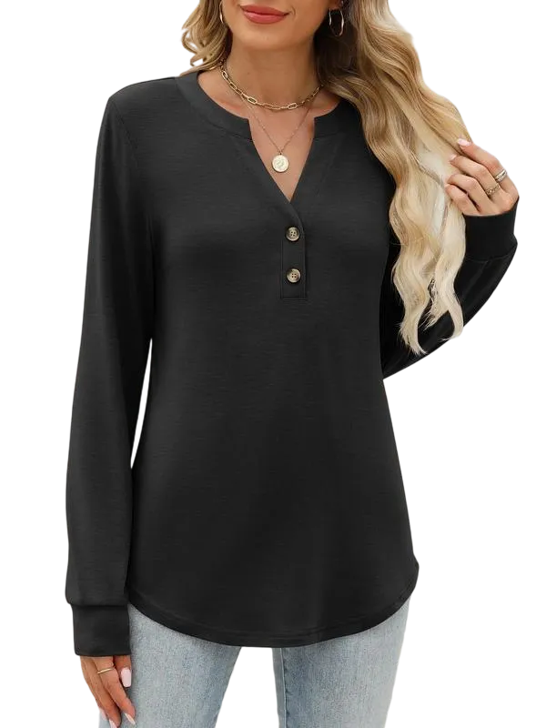Women's 2026 Trendy Fall Henley Top