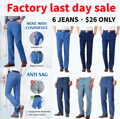 Men’s Classic Straight-Fit Stretch Jeans