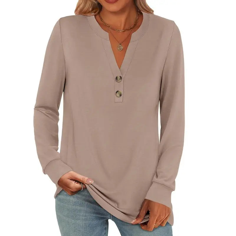 Women's 2026 Trendy Fall Henley Top