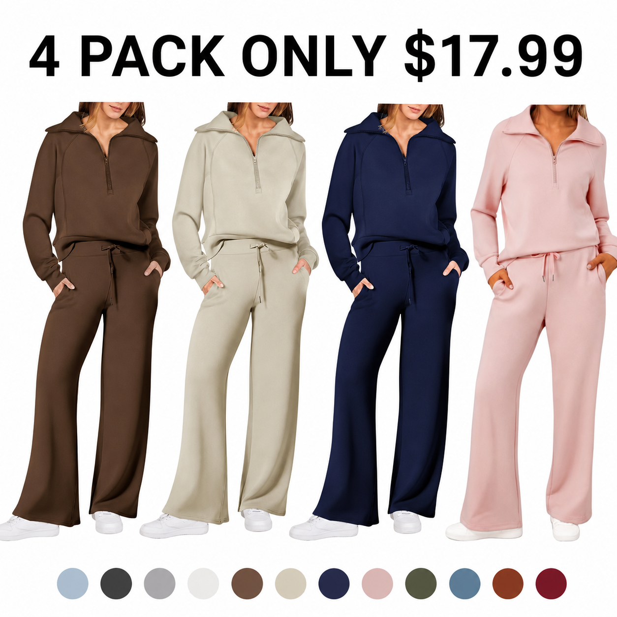 🔥Balck Friday 12 Packs Only $32.99 Women's Two-Piece Athletic Set
