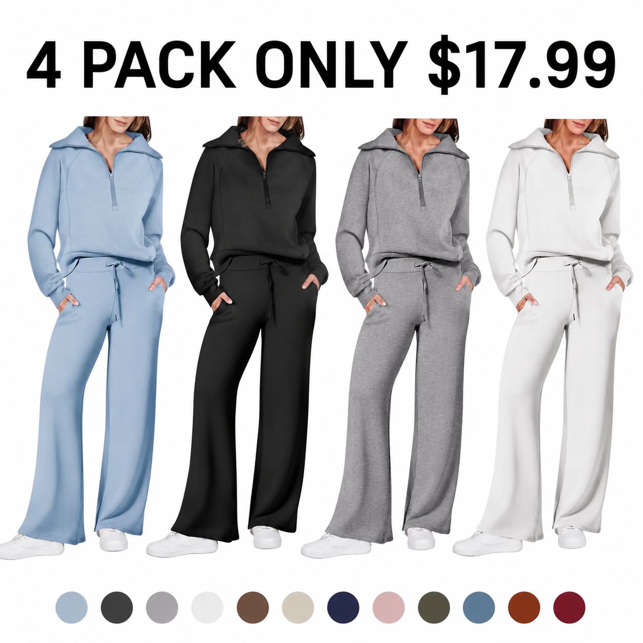 🔥Balck Friday 12 Packs Only $32.99 Women's Two-Piece Athletic Set