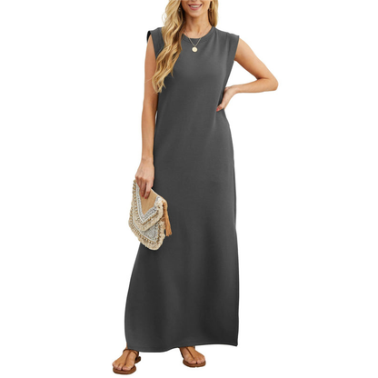 Women's Casual Loose Split Wrinkle-Free Maxi Dress