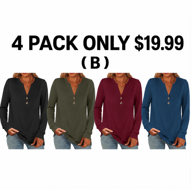 Women's 2026 Trendy Fall Henley Top