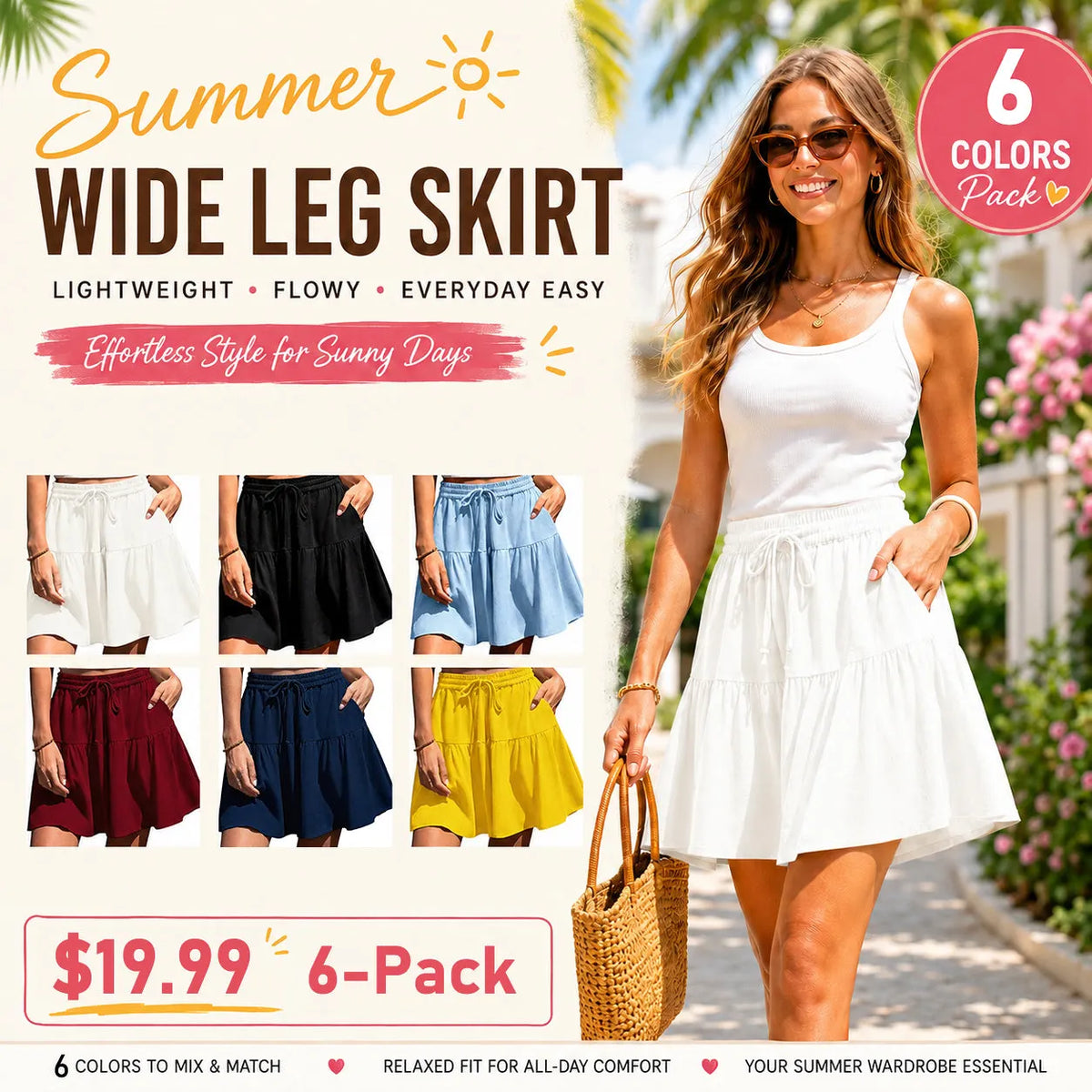 Women's Linen Blend Wide Leg Flowy Culotte Shorts Drawstring Loose Fit Summer Casual Lightweight Comfy Vacation Wear