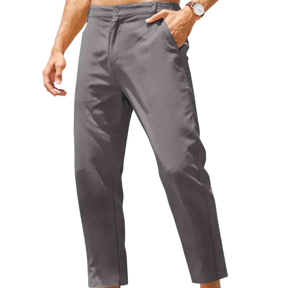 Men's Coastal Breathe Cotton-Linen Pant – Lightweight, Breathable & Wrinkle Resistant