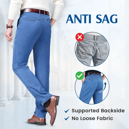Men’s Classic Straight-Fit Stretch Jeans