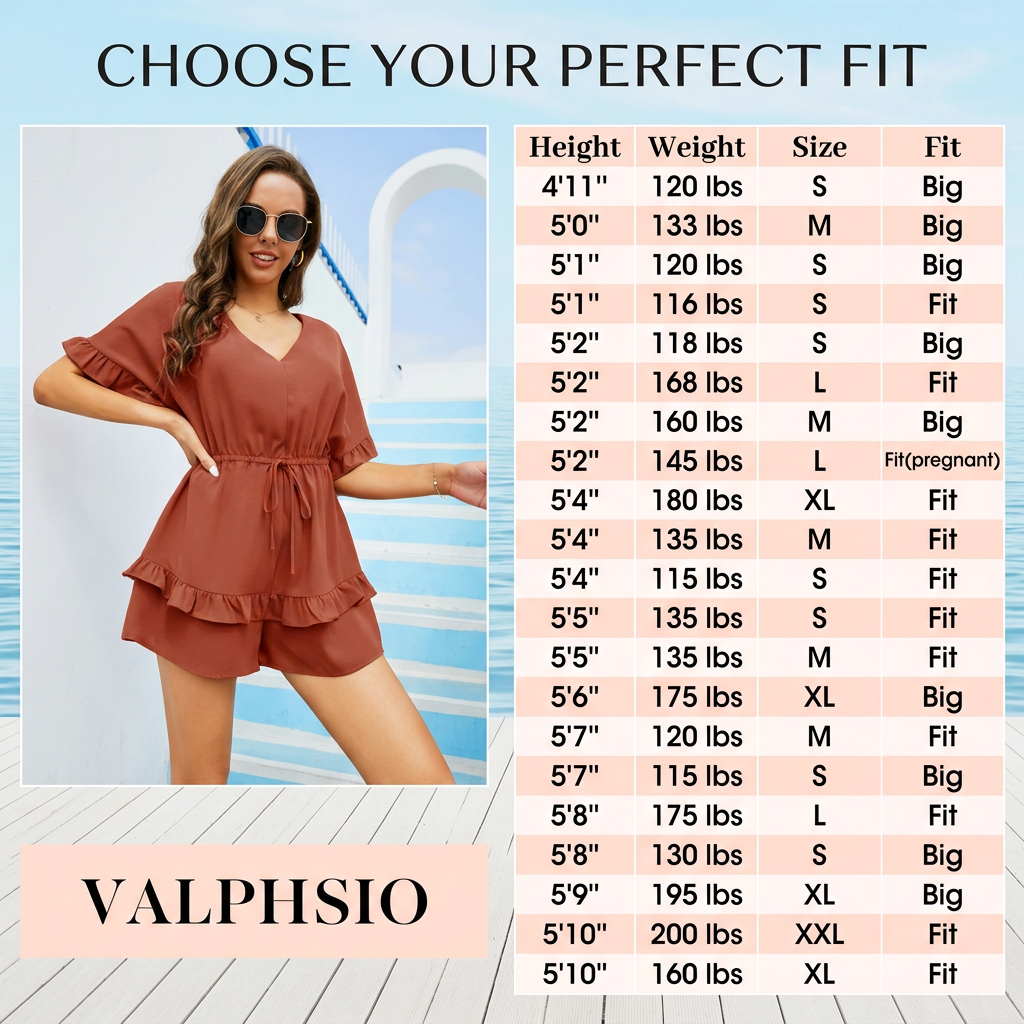Women's V Neck Beach Romper Ruffle Layered Drawstring Waisted Shorts Jumpsuit Soft Stretchy Material Boho Holiday Dress