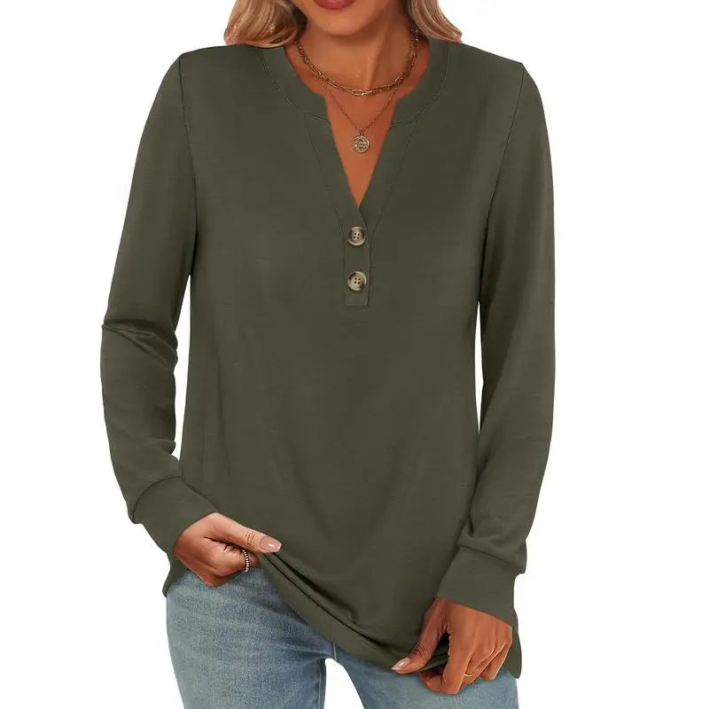 Women's 2026 Trendy Fall Henley Top
