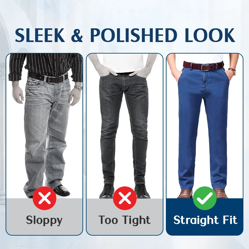 Men’s Classic Straight-Fit Stretch Jeans