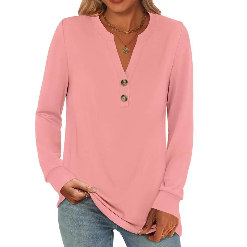 Women's 2026 Trendy Fall Henley Top