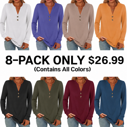 Women's 2026 Trendy Fall Henley Top