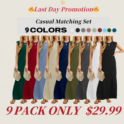 Women's Casual Loose Split Wrinkle-Free Maxi Dress