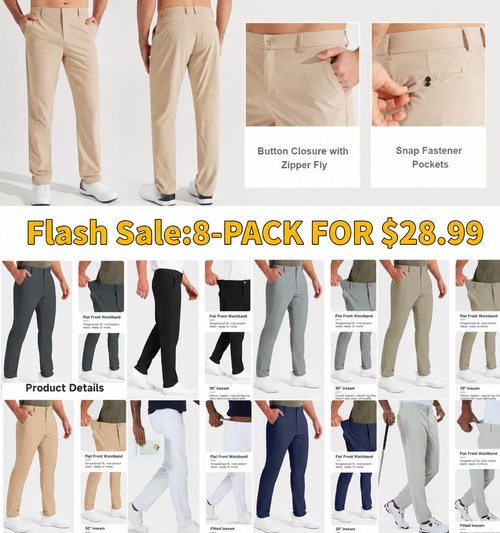 🔥Men's High Stretch Straight Fit Pants
