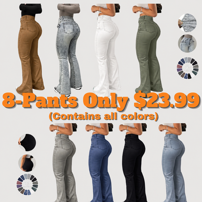 Women's High Waist Flare Leg Jeans