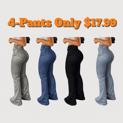 Women's High Waist Flare Leg Jeans