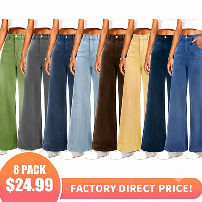 ⏰ TODAY ONLY - High Waisted Tummy Control Wide Leg Jeans