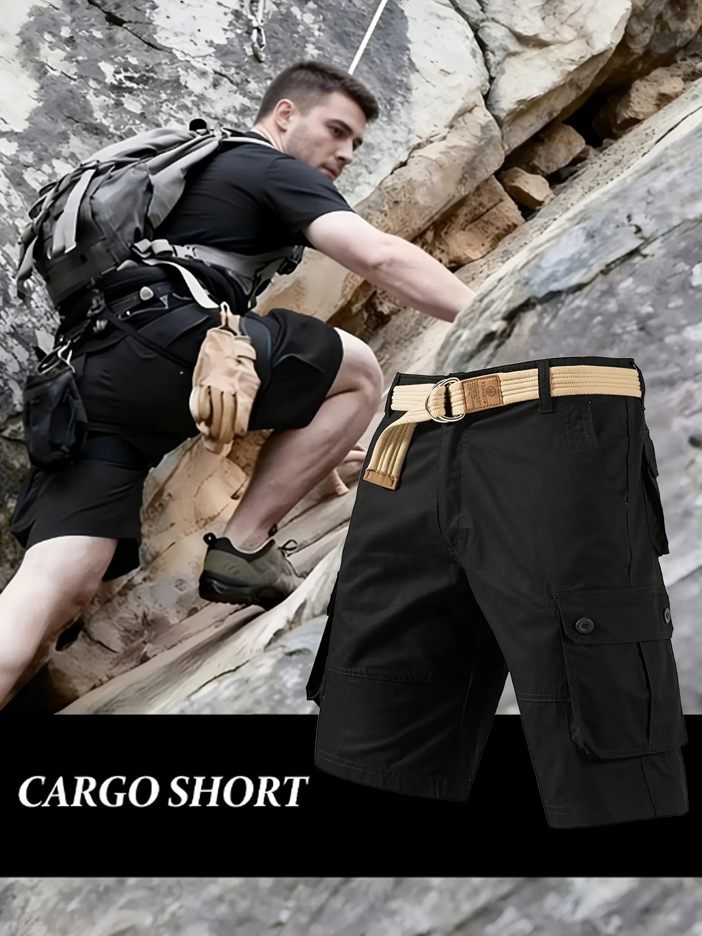 🔥Clearance Sale🔥 6-Pack Multi Pocket Tactical Cargo Shorts, Breathable Outdoor Golf Hiking Shorts