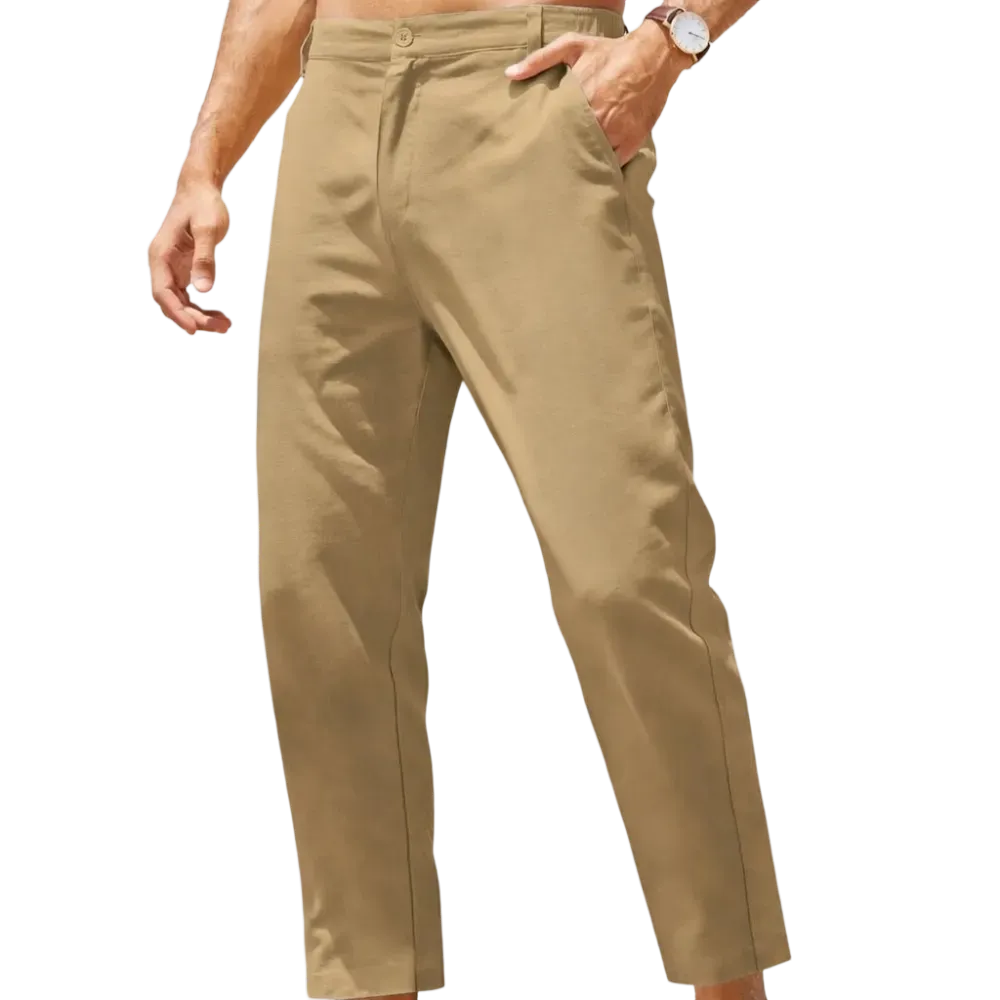 Men's Coastal Breathe Cotton-Linen Pant – Lightweight, Breathable & Wrinkle Resistant