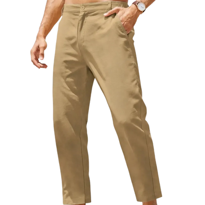 Men's Coastal Breathe Cotton-Linen Pant – Lightweight, Breathable & Wrinkle Resistant