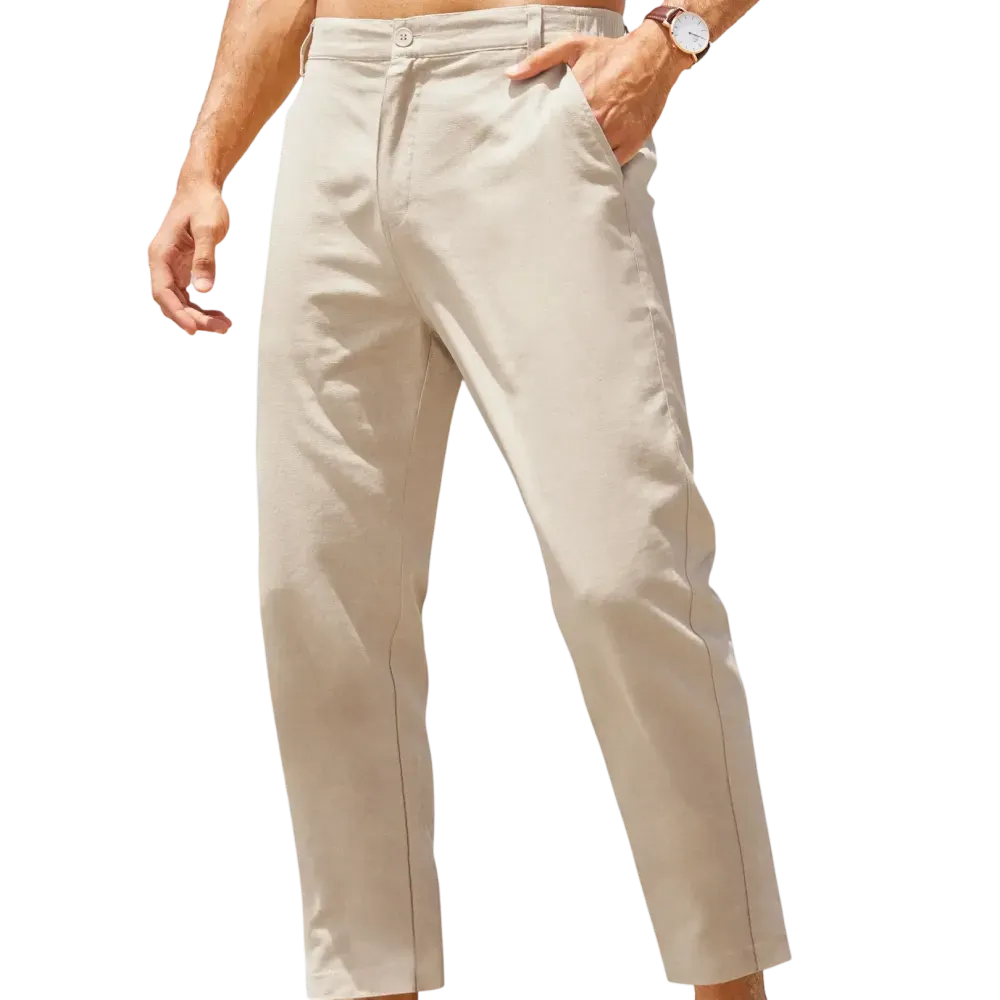 Men's Coastal Breathe Cotton-Linen Pant – Lightweight, Breathable & Wrinkle Resistant
